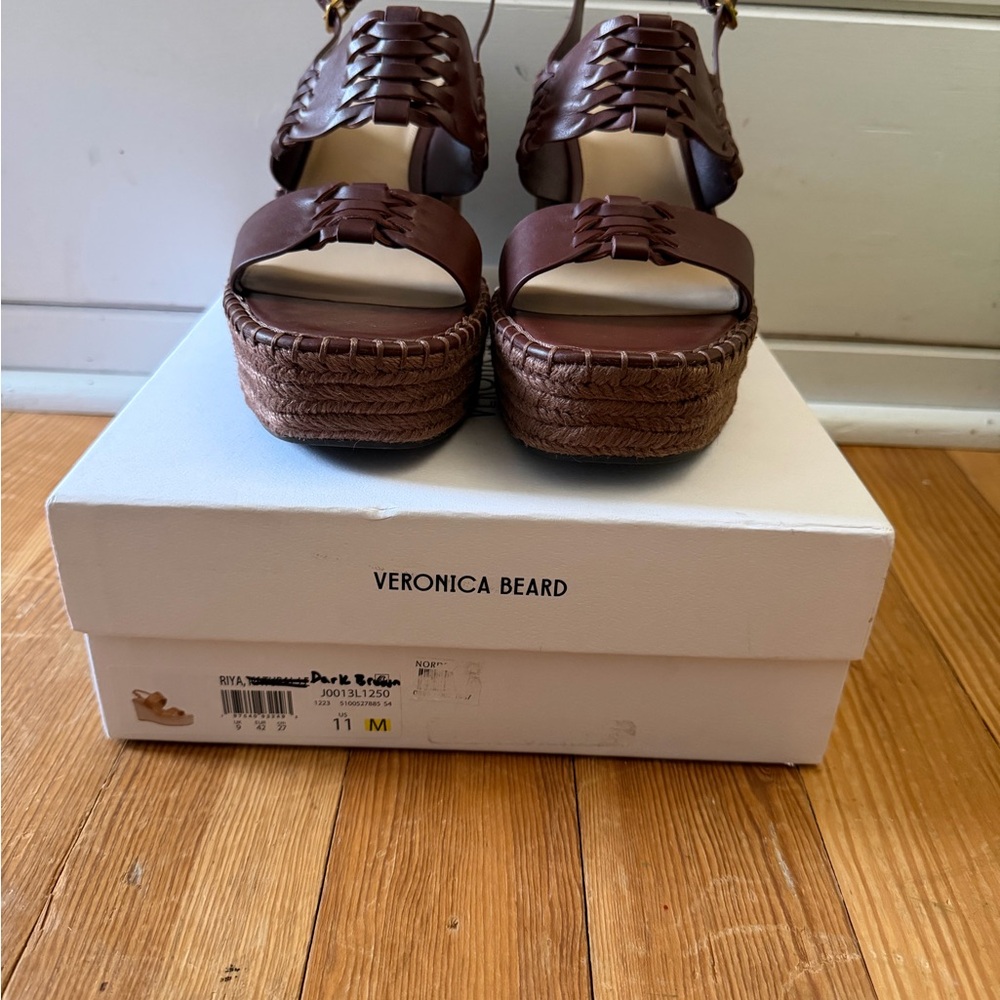 Veronica Beard Chocolate Platform Sandals